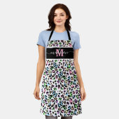 Dierenprint Luipaard Chic Monogram Schort (Gedragen)