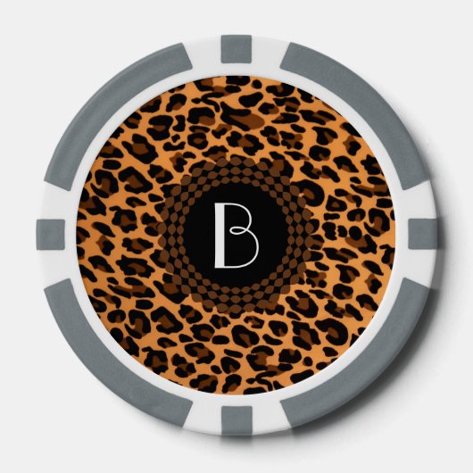 Dierenprint Luipaard Patroon Poker Chips (Voorkant)