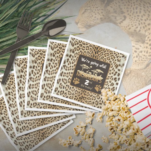 Dierenprint Luipaard Verjaardags Papier Servet
