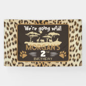 Dierenprint Luipaard Verjaardagsbanner Spandoek (Horizontaal)