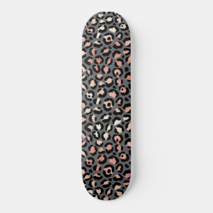 Dierenprint Luipaardvlekken Zwart Roze Wilde Diere Persoonlijk Skateboard
