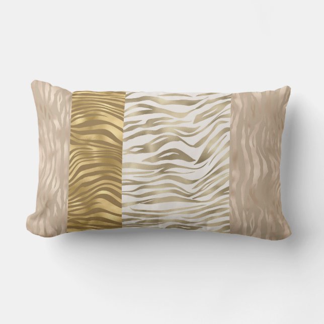 Dierenprint Luxe Satijn Blend Lumbaal Kussen (Voorkant)