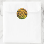 dierenprint met twee tonen ronde sticker (Tas)