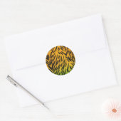 dierenprint met twee tonen ronde sticker (Envelop)