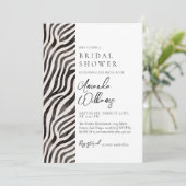 Dierenprint Modern Zwart & Wit Vrijgezellenfeest Kaart (Staand voorkant)