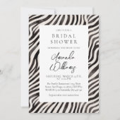 Dierenprint Modern Zwart & Wit Vrijgezellenfeest Kaart (Voorkant)