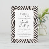 Dierenprint Modern Zwart & Wit Vrijgezellenfeest Kaart (Staand voorkant)