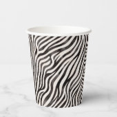 Dierenprint Moderne Blak & Witte Bruidsdouche  Papieren Bekers (Achterkant)