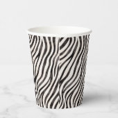 Dierenprint Moderne Blak & Witte Bruidsdouche  Papieren Bekers (Rechts)