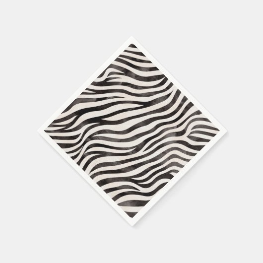 Dierenprint Moderne Witte Bruiloftsborrel  Servet (Hoek)