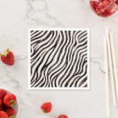 Dierenprint Moderne Zwarte & Witte Bruiloft Feest Servet (Insitu)