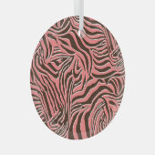 Dierenprint, naadloos zebrapatroon. glas ornament (Voorkant Rechts)