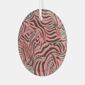 Dierenprint, naadloos zebrapatroon. glas ornament (Voorkant links)