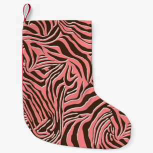 Dierenprint, naadloos zebrapatroon. kleine kerstsok