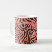 Dierenprint, naadloos zebrapatroon. koffiemok (Voorkant links)