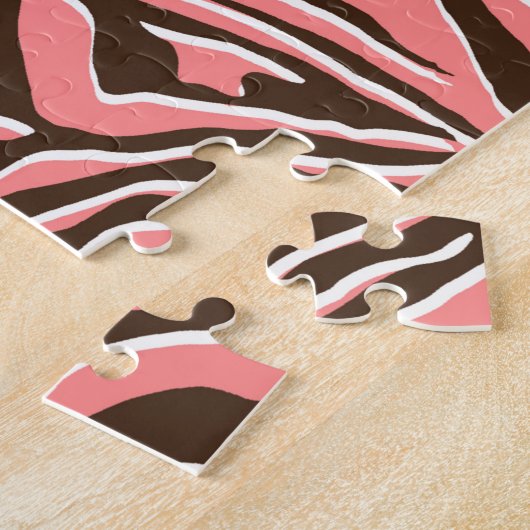 Dierenprint, naadloos zebrapatroon. legpuzzel (Zijkant)