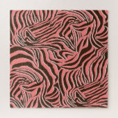 Dierenprint, naadloos zebrapatroon. legpuzzel (Horizontaal)