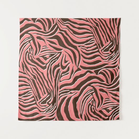 Dierenprint, naadloos zebrapatroon. wandkleed (Voorkant)