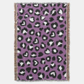 Dierenprint, Paarse luipaard, Cheetah Spots, Hart Deken (Voorkant Verticaal)
