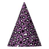 Dierenprint, Paarse luipaard, Cheetah Spots, Hart Feesthoedjes (Achterkant)