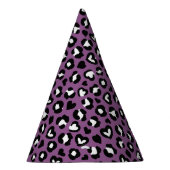 Dierenprint, Paarse luipaard, Cheetah Spots, Hart Feesthoedjes (Rechts)