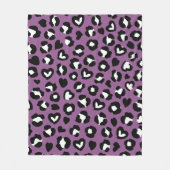 Dierenprint, Paarse luipaard, Cheetah Spots, Hart Fleece Deken (Voorkant)