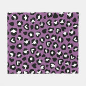 Dierenprint, Paarse luipaard, Cheetah Spots, Hart Fleece Deken (Voorkant (Horizontaal))