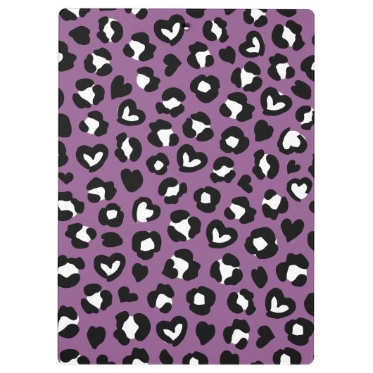 Dierenprint, Paarse luipaard, Cheetah Spots, Hart Klembord (Achterkant)