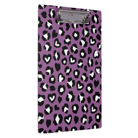 Dierenprint, Paarse luipaard, Cheetah Spots, Hart Klembord (Rechts)