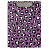 Dierenprint, Paarse luipaard, Cheetah Spots, Hart Klembord (Voorkant)