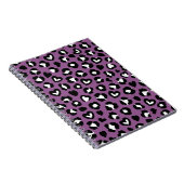 Dierenprint, Paarse luipaard, Cheetah Spots, Hart Notitieboek (Rechterzijde)