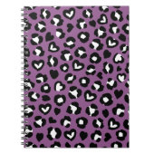 Dierenprint, Paarse luipaard, Cheetah Spots, Hart Notitieboek (Voorkant)