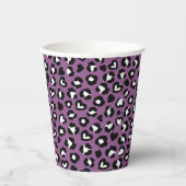 Dierenprint, Paarse luipaard, Cheetah Spots, Hart Papieren Bekers (Voorkant)