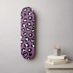Dierenprint, Paarse luipaard, Cheetah Spots, Hart Persoonlijk Skateboard