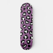 Dierenprint, Paarse luipaard, Cheetah Spots, Hart Persoonlijk Skateboard (Voorkant)