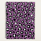 Dierenprint, Paarse luipaard, Cheetah Spots, Hart Planner (Voorkant)