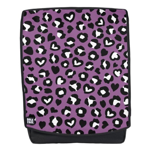 Dierenprint, Paarse luipaard, Cheetah Spots, Hart Rugtassen (Voorkant)