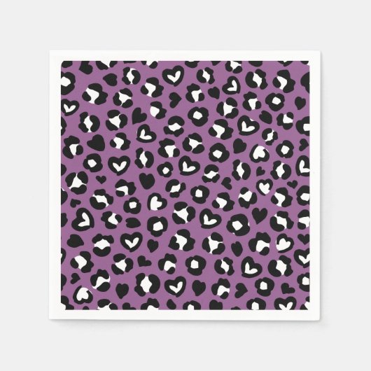Dierenprint, Paarse luipaard, Cheetah Spots, Hart Servet (Voorkant)
