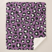 Dierenprint, Paarse luipaard, Cheetah Spots, Hart Sherpa Deken (Voorkant)