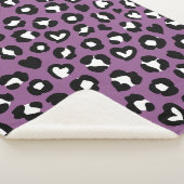 Dierenprint, Paarse luipaard, Cheetah Spots, Hart Sherpa Deken (3/4)