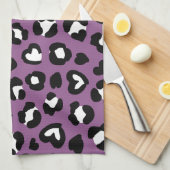 Dierenprint, Paarse luipaard, Cheetah Spots, Hart Theedoek (Quarter Fold)