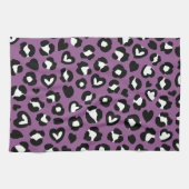 Dierenprint, Paarse luipaard, Cheetah Spots, Hart Theedoek (Horizontaal)