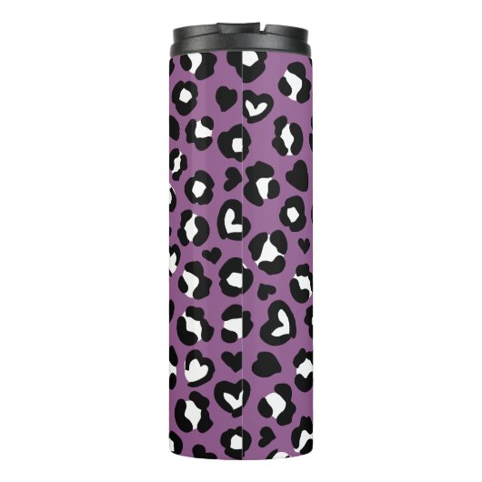 Dierenprint, Paarse luipaard, Cheetah Spots, Hart Thermosbeker (Achterkant)