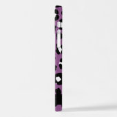 Dierenprint, Paarse luipaard, harten, Jouw naam iPhone Hoesje (Linkerkant)