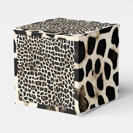 Dierenprint - Papieren gunstbox Bedankdoosjes (Voorkant Zijde)