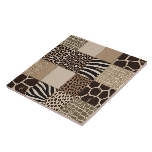 Dierenprint Patchwork Tegeltje (Zijkant)