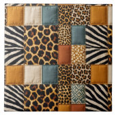 Dierenprint Patchwork Tegeltje (Voorkant)