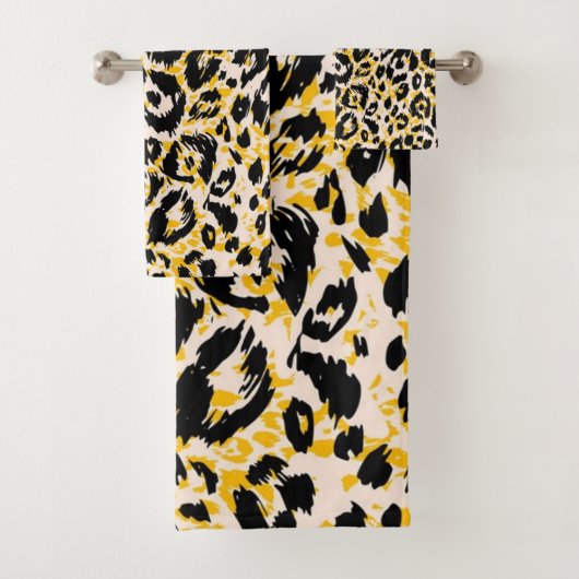 Dierenprint patroon bad handdoek (Insitu)
