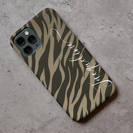 Dierenprint Patroon Camo Stripes Stijlvol op maat Case-Mate iPhone Case