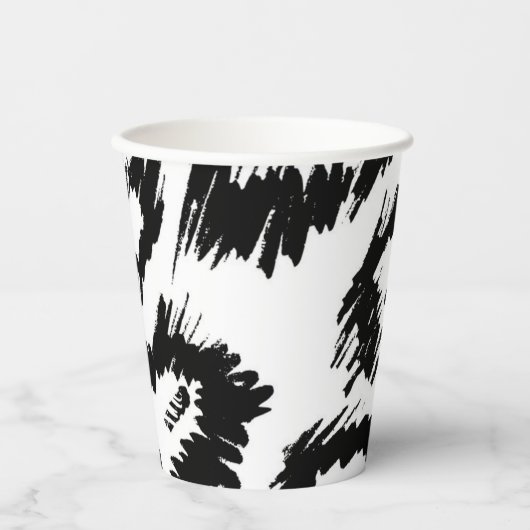 Dierenprint patroon papieren bekers (Voorkant)